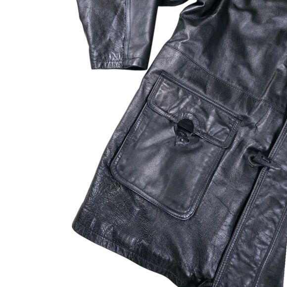 VINTAGE EXCELLED FRINGE LEATHER JACKET - Picture 10 of 11